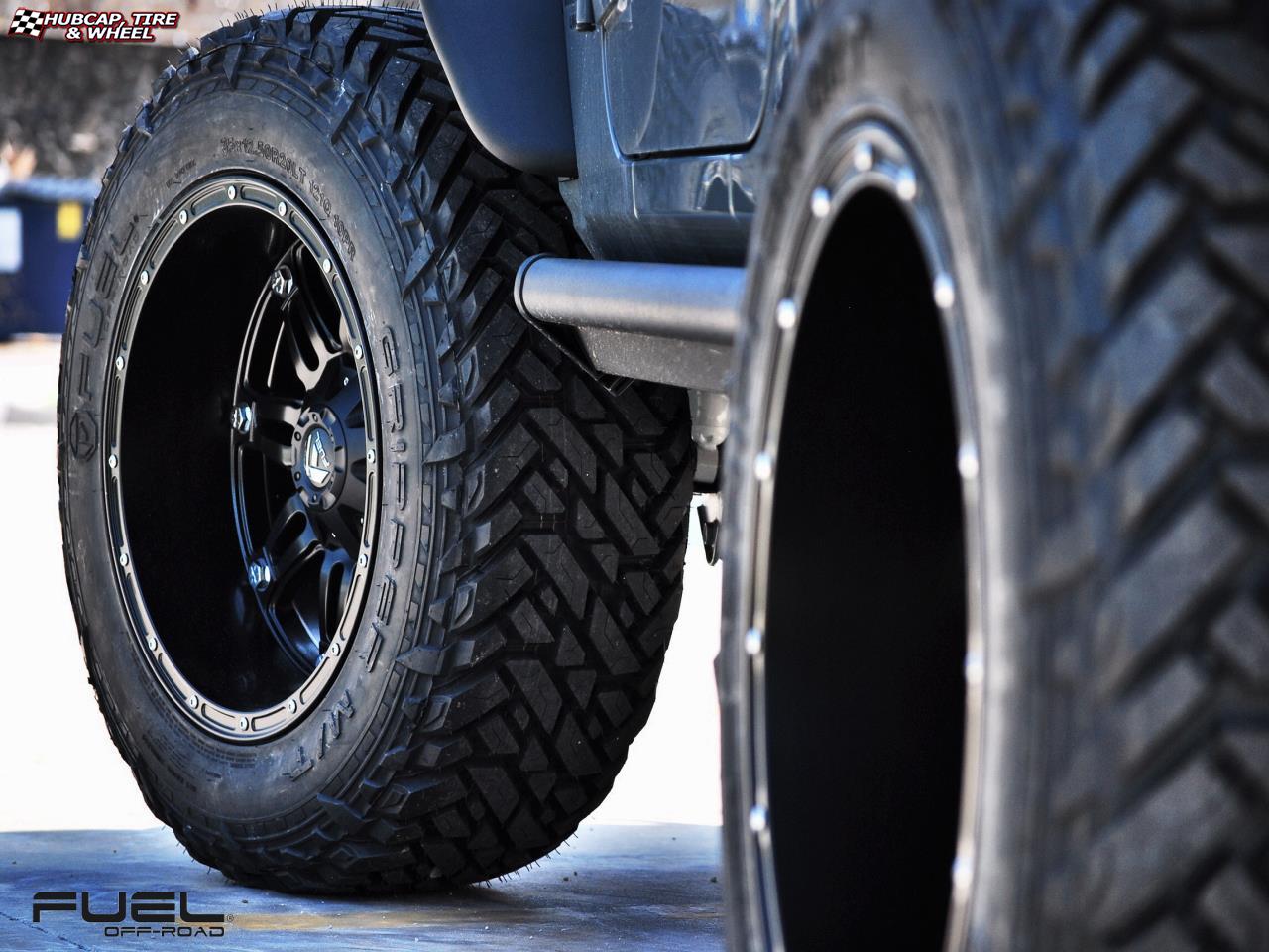 vehicle gallery/jeep wrangler fuel hostage d531 20X12  Matte Black wheels and rims